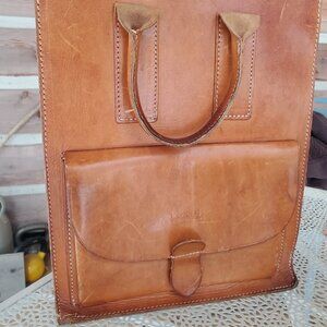 Port International Leather Tote Natural Veg Tan
